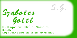 szabolcs goltl business card